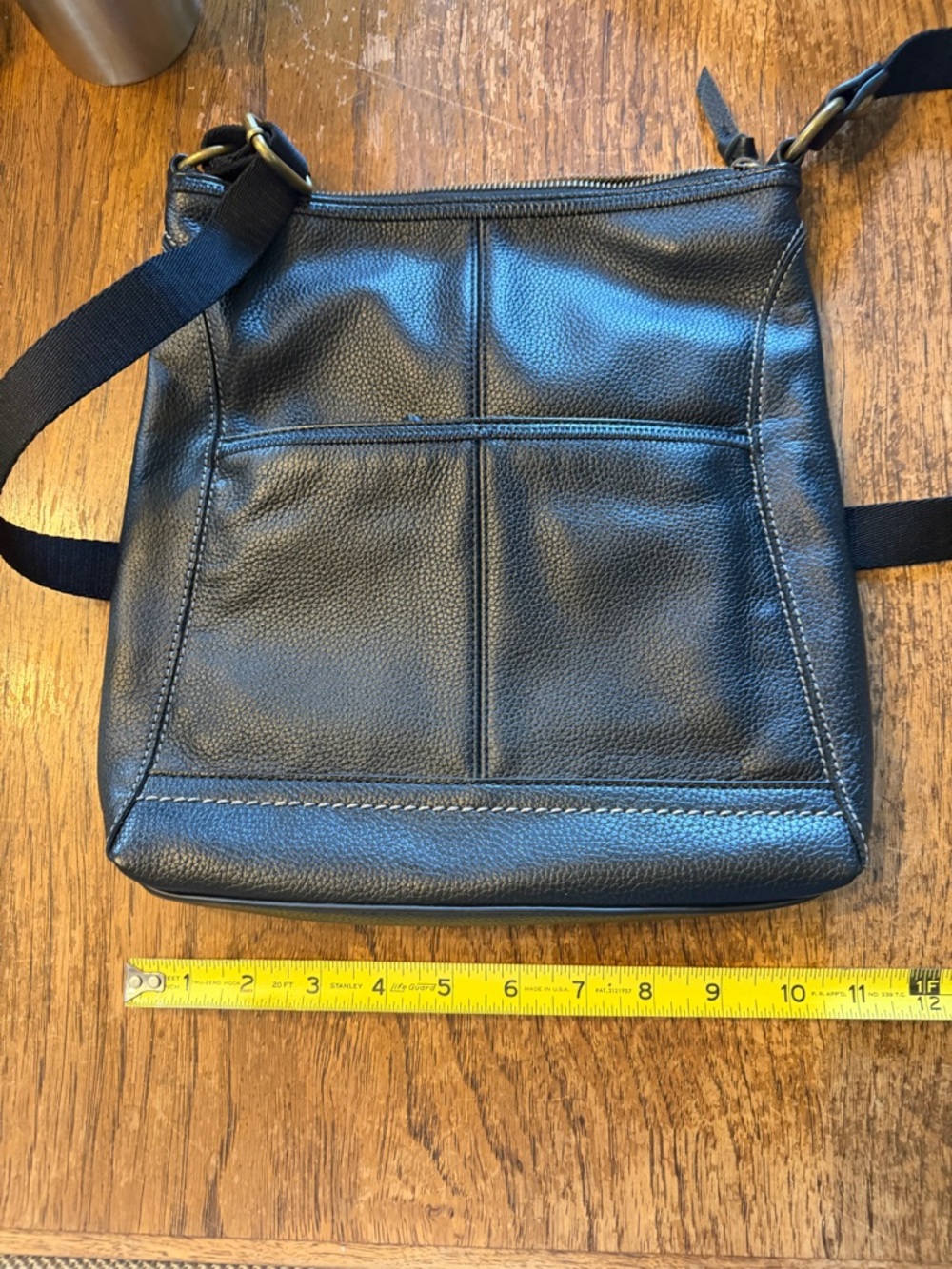 The Sak Black Leather Crossbody Shoulder Bag